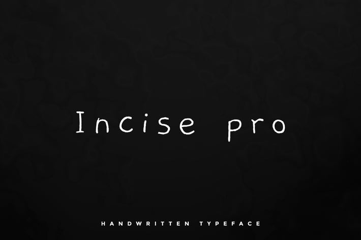 Incise pro - Handwritten typeface + Webfont