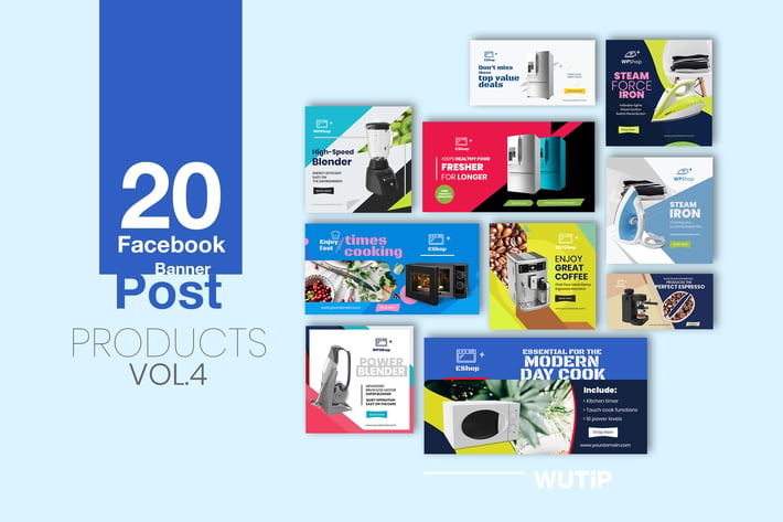 20 Facebook Post Banner - Products Vol 04