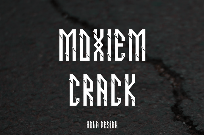 Moxiem Crack - Decorative Font