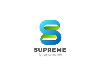 Letter S Logo design 3D Ribbon style