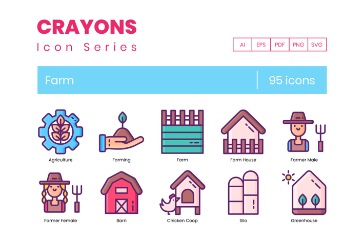 95 Farming Icons