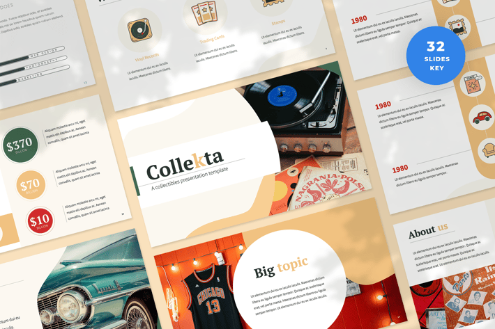 A Collectibles Keynote Presentation Template