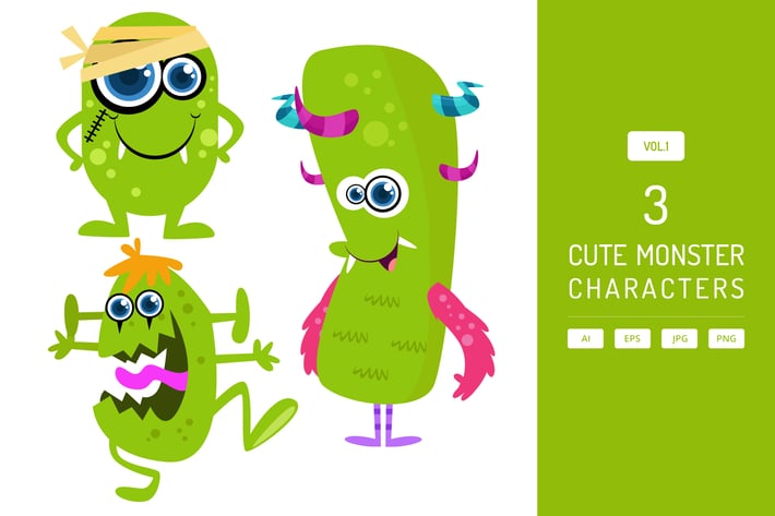 Cute Monster Characters Vol.1
