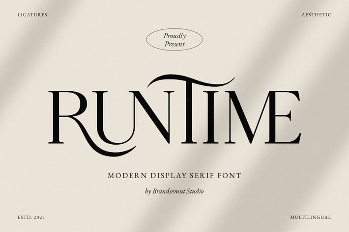 Runtime - Modern Display Serif Font