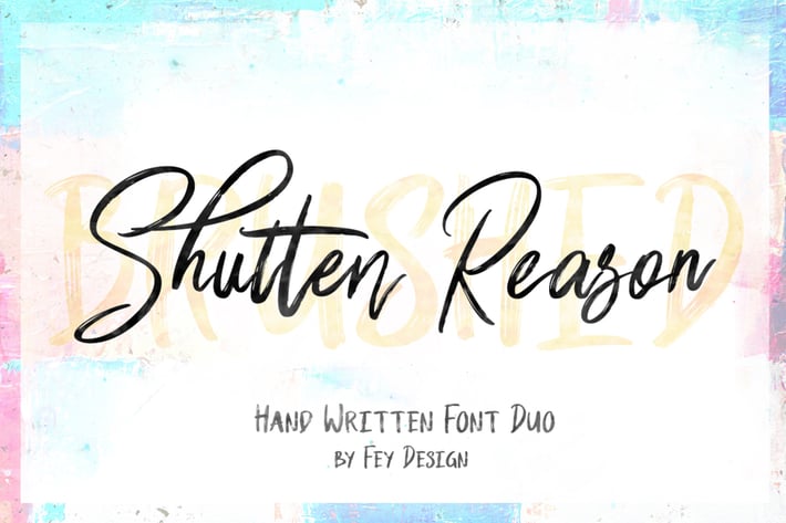 Shutten Reason - Duo Handwritting Brush Font