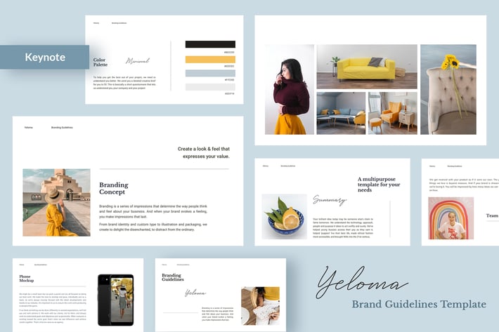 Yeloma - Branding Presentation Template Keynote