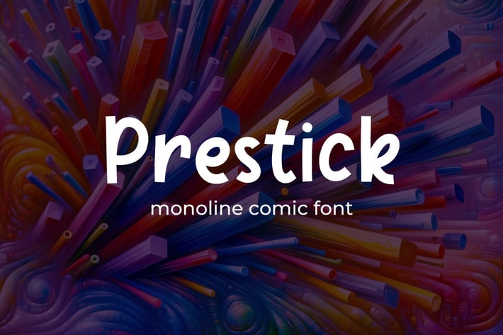 Prestick - Monoline Comic Font