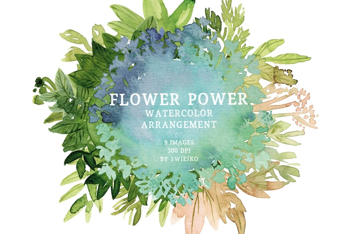 Watercolor Arrangements, Backgrounds