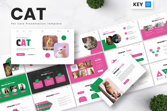Cat - Pet Care Keynote Templates