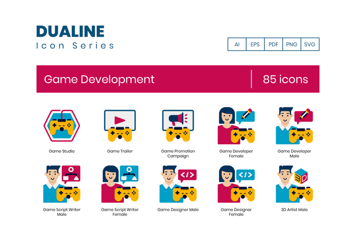85 Game Development Icons