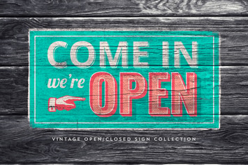 Vintage Open/Closed Sign Collection