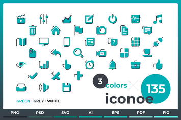 Iconoe - 135 DuoTone Icons