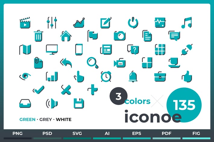 Iconoe - 135 DuoTone Icons