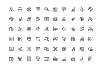 Business Unique Web Line Icons Pack