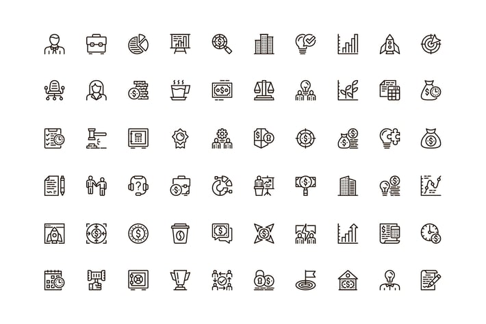 Business Unique Web Line Icons Pack