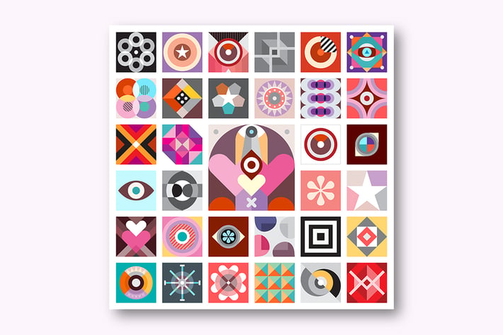Abstract Art Composition, set of abstract patterns