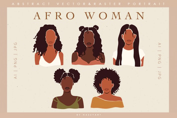 Afro Black Woman Clip Art