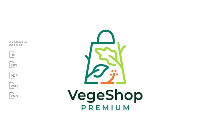 Salad Vegetable Shop Logo