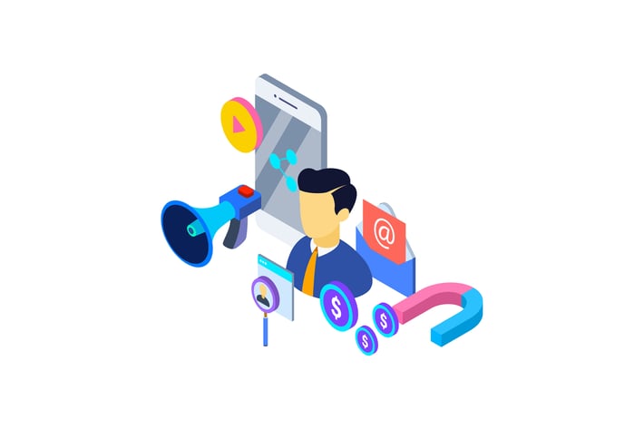 Social Campaign Isometric Illustration