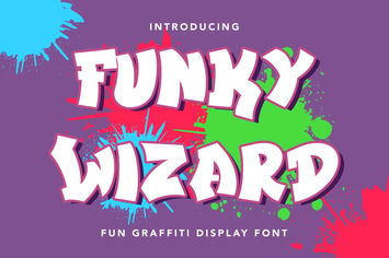 FunkyWizard - Fun Graffiti Display Font