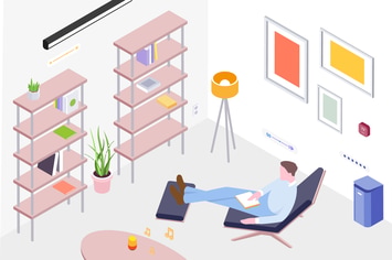 Smart Things for Smart Home Isometric Illustration