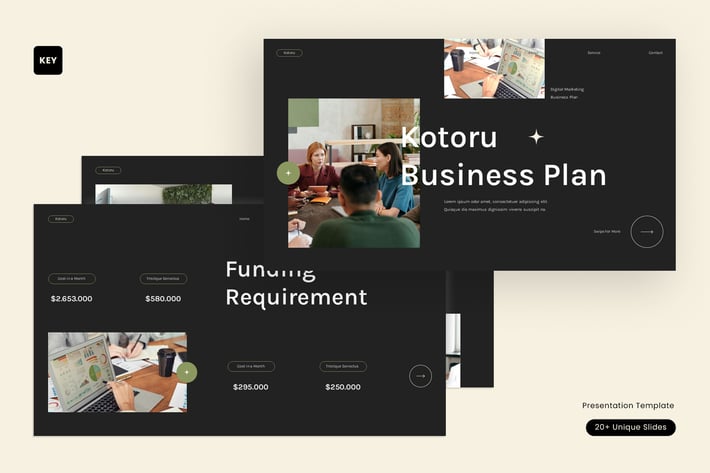 Black Green Modern Minimalist Business Plan | 002
