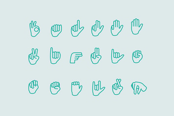 18 Sign Language Icons