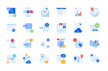 Modern Flat Design Icons Set