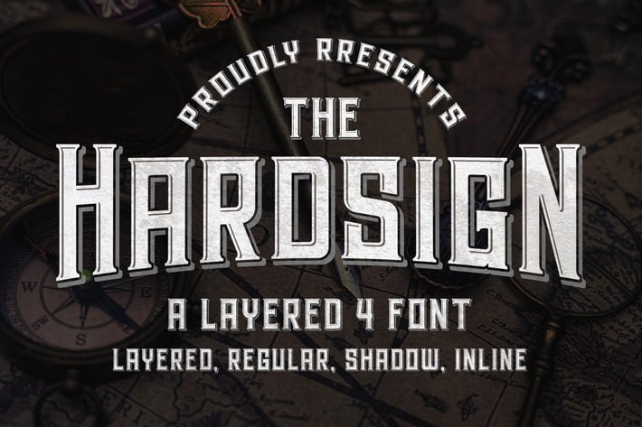 Hardsign - Layered Font