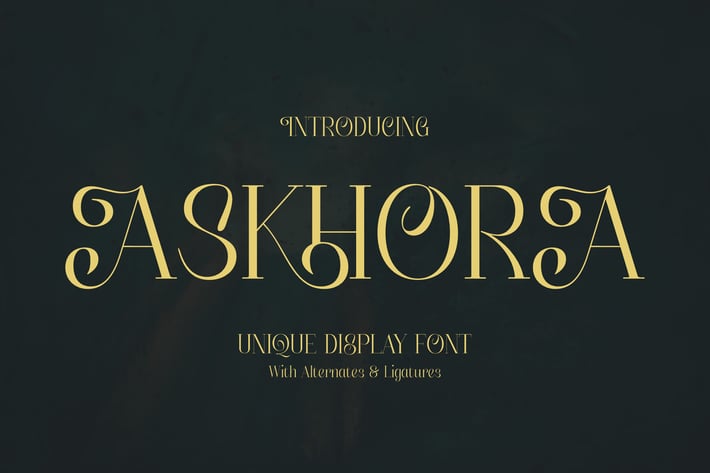 Askhora Unique Display Font 