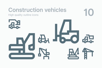 Construction Vehicle Icons 