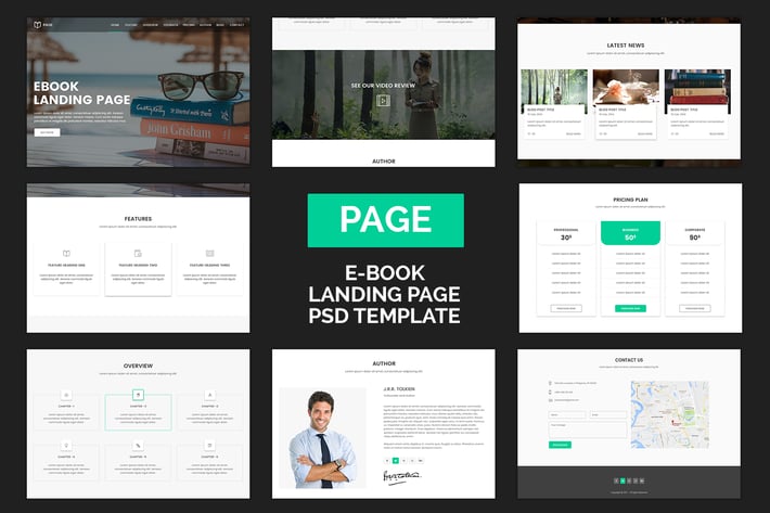 Page - eBook Selling Landing Page PSD Template