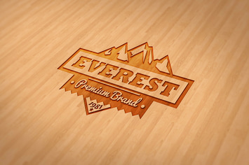 Wood Engraved Mockup