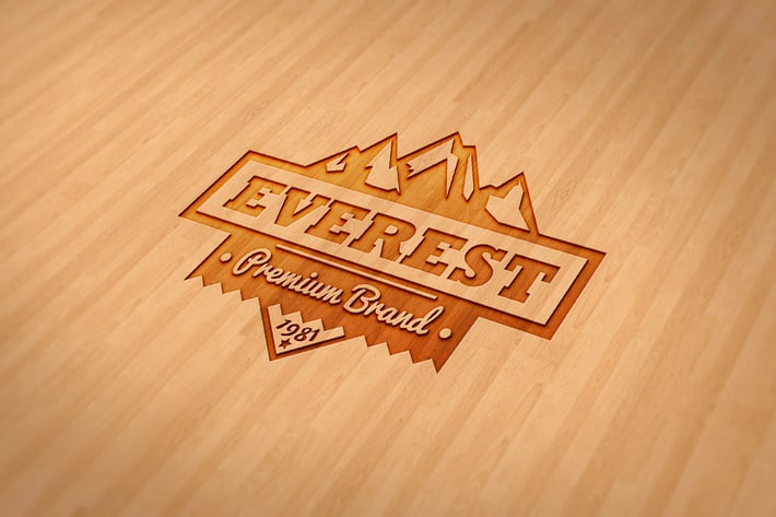 Wood Engraved Mockup