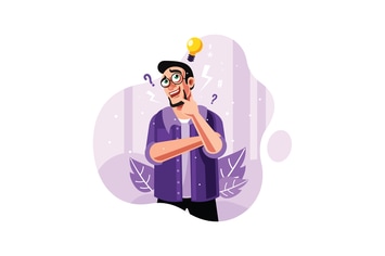 A curious man and find idea