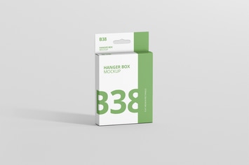 Box Mockup - Flat Medium Rectangle with Hanger