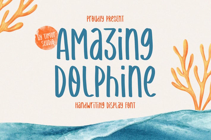 Amazing Dolphine - Handwriting Display Font TT