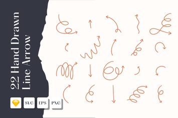 22 Hand Drawn Line Arrow