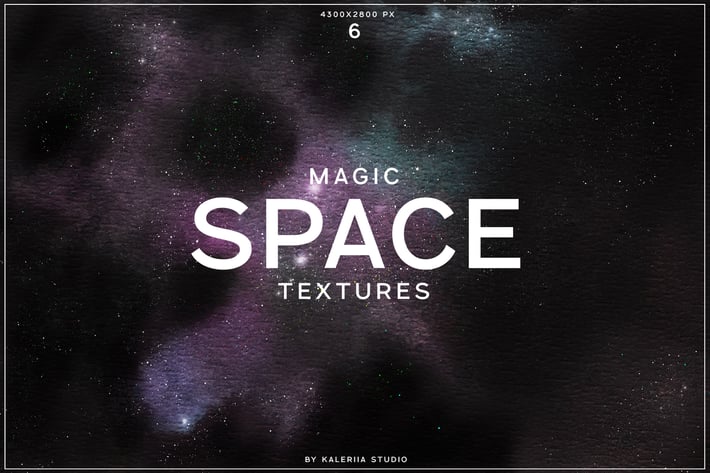 Watercolor Magic Space Backgrounds