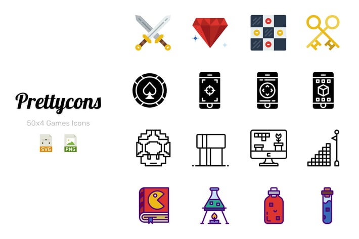 Prettycons - 200 Games Icons Vol.1