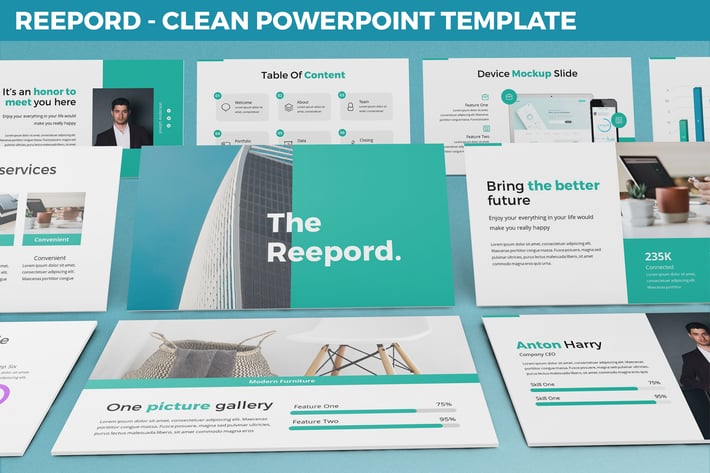 Reepord - Clean Powerpoint Template