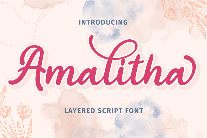 Amalitha - Layered Script Font