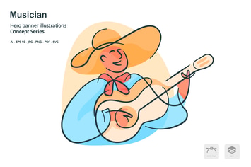 Musician Occupation Vector Illustration