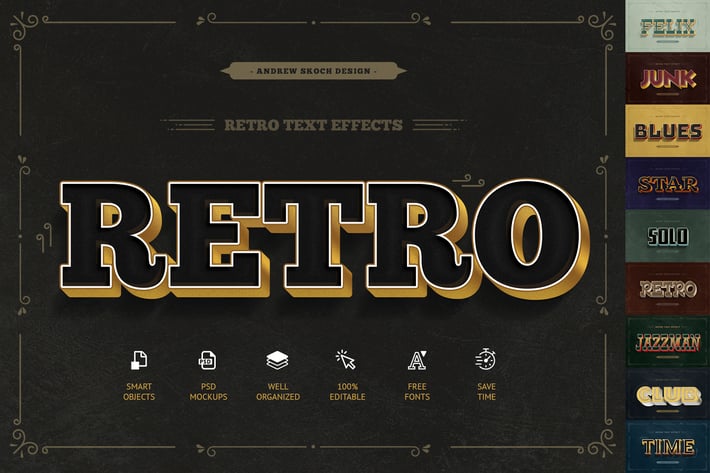 Retro Text Effects