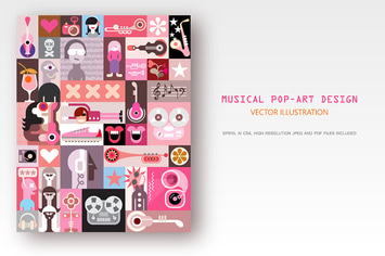 Musical Pop-Art Design