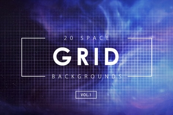 20 Space Grid Backgrounds Vol. 1