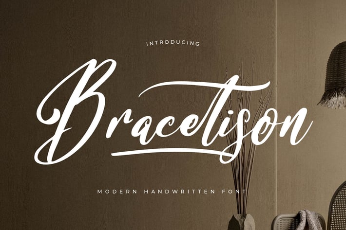 Bracetison Modern Handwritten Font