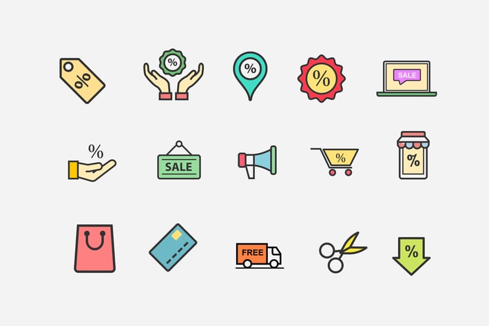 15 Sale and Discount Icons