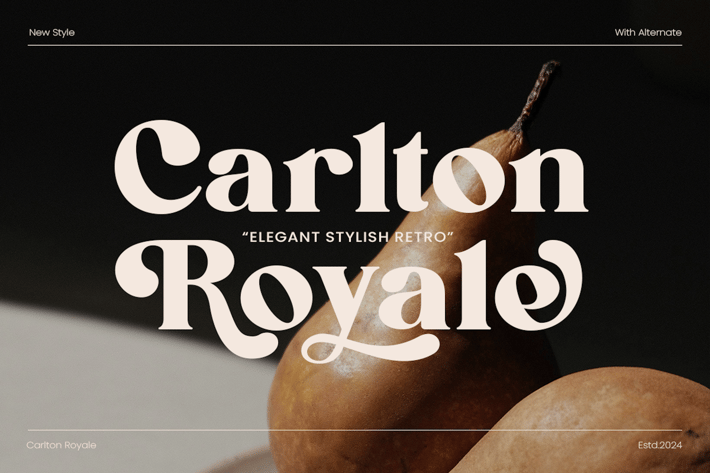 Carlton Royale Display Serif Font Luxury Branding