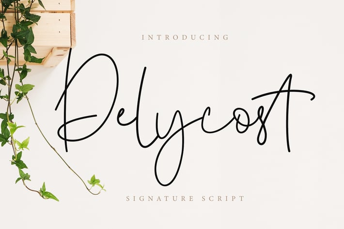 Delycost Signature Wedding Font